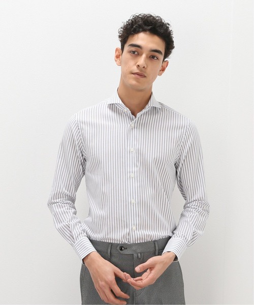 EDIFICE（エディフィス）の「ホリゾンタルカラー パナマ ストライプシャツ（ビジネスシャツ・メンズ・チョコ・39/38/40/37）」の10枚目の写真