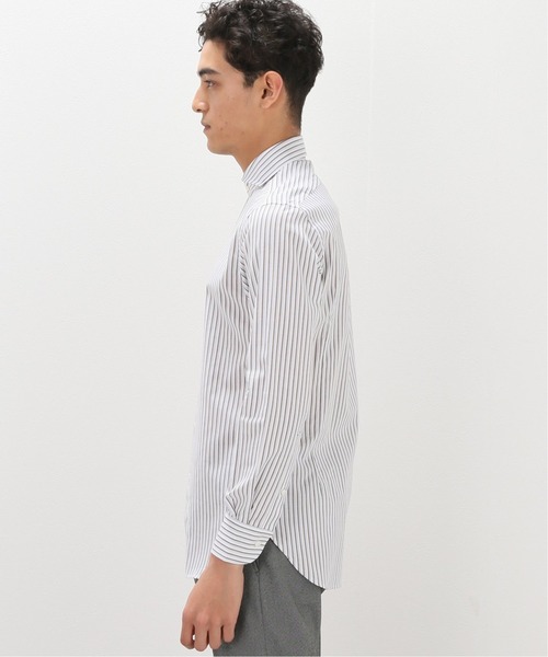 EDIFICE（エディフィス）の「ホリゾンタルカラー パナマ ストライプシャツ（ビジネスシャツ・メンズ・チョコ・39/38/40/37）」の4枚目の写真