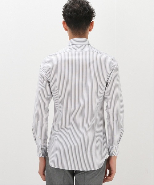 EDIFICE（エディフィス）の「ホリゾンタルカラー パナマ ストライプシャツ（ビジネスシャツ・メンズ・チョコ・39/38/40/37）」の9枚目の写真