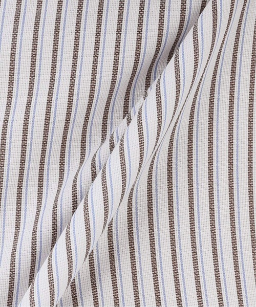 EDIFICE（エディフィス）の「ホリゾンタルカラー パナマ ストライプシャツ（ビジネスシャツ・メンズ・チョコ・39/38/40/37）」の8枚目の写真