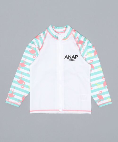 Anap Girl アナップガール の Anap Girl アナップガール キッズフラミンゴ柄ラッシュガード ラッシュガード Wear
