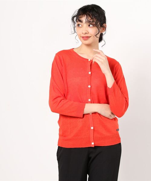 MANASTASH（マナスタッシュ）の「MANASTASH/マナスタッシュ　リネン　UVカットカーディガン（カーディガン/ボレロ・レディース・ブラック/グレー/レッド/ブラウン/イエロー・FREE）」の5枚目の写真