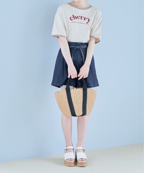 OLIVE des OLIVE（オリーブデオリーブ）の「リボン付きハイウエストショートパンツ（その他パンツ・レディース・ブルー/ワンウォッシュ/ダークベージュ・FREE）」の21枚目の写真