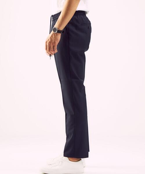 green label relaxing（グリーンレーベルリラクシング）の「[ カノニコ ] CANONICO トロ無地 01 イージーパンツ 1プリーツ スラックス（スラックス・メンズ・ネイビー/ブラック・MEDIUM/SMALL/X-LARGE/LARGE）」の9枚目の写真