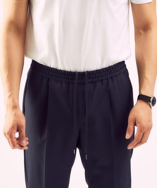 green label relaxing（グリーンレーベルリラクシング）の「[ カノニコ ] CANONICO トロ無地 01 イージーパンツ 1プリーツ スラックス（スラックス・メンズ・ネイビー/ブラック・MEDIUM/SMALL/X-LARGE/LARGE）」の11枚目の写真