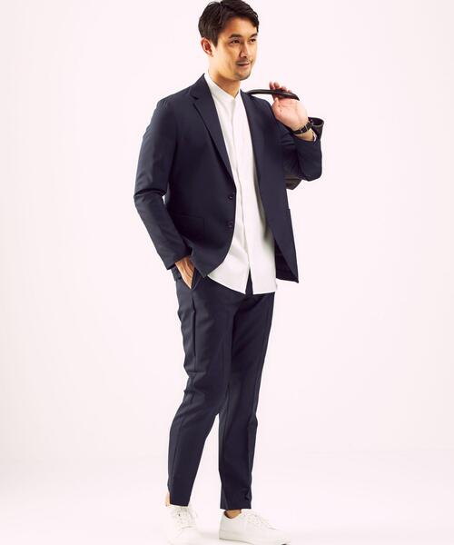 green label relaxing（グリーンレーベルリラクシング）の「[ カノニコ ] CANONICO トロ無地 01 イージーパンツ 1プリーツ スラックス（スラックス・メンズ・ネイビー/ブラック・MEDIUM/SMALL/X-LARGE/LARGE）」の8枚目の写真