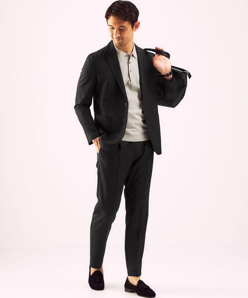 green label relaxing（グリーンレーベルリラクシング）の「[ カノニコ ] CANONICO トロ無地 01 イージーパンツ 1プリーツ スラックス（スラックス・メンズ・ネイビー/ブラック・MEDIUM/SMALL/X-LARGE/LARGE）」の21枚目の写真