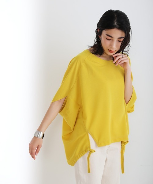 Bou Jeloud（ブージュルード）の「バックギャザードルマンTOPS（Tシャツ/カットソー・レディース・ブラック/ベージュ/パープル/イエロー・FREE）」の4枚目の写真