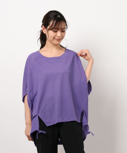 Bou Jeloud（ブージュルード）の「バックギャザードルマンTOPS（Tシャツ/カットソー・レディース・ブラック/ベージュ/パープル/イエロー・FREE）」の6枚目の写真