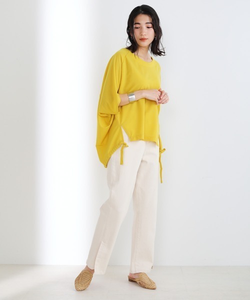 Bou Jeloud（ブージュルード）の「バックギャザードルマンTOPS（Tシャツ/カットソー・レディース・ブラック/ベージュ/パープル/イエロー・FREE）」の8枚目の写真