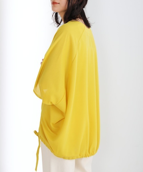 Bou Jeloud（ブージュルード）の「バックギャザードルマンTOPS（Tシャツ/カットソー・レディース・ブラック/ベージュ/パープル/イエロー・FREE）」の10枚目の写真