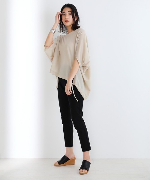 Bou Jeloud（ブージュルード）の「バックギャザードルマンTOPS（Tシャツ/カットソー・レディース・ブラック/ベージュ/パープル/イエロー・FREE）」の21枚目の写真