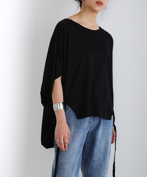 Bou Jeloud（ブージュルード）の「バックギャザードルマンTOPS（Tシャツ/カットソー・レディース・ブラック/ベージュ/パープル/イエロー・FREE）」の17枚目の写真