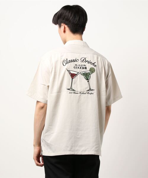 BACK NUMBER（バックナンバー）の「【BACK NUMBER】刺繍半袖シャツ（シャツ/ブラウス・メンズ・オフホワイト/ライラック/オリーブ/ケリー/ブラック/パープル・M/XL/L）」の7枚目の写真