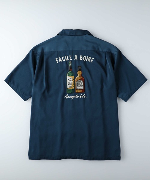 BACK NUMBER（バックナンバー）の「【BACK NUMBER】刺繍半袖シャツ（シャツ/ブラウス・メンズ・オフホワイト/ライラック/オリーブ/ケリー/ブラック/パープル・M/XL/L）」の19枚目の写真