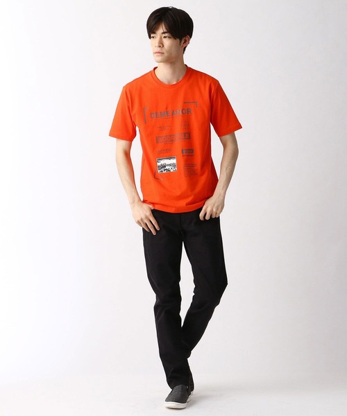 NICOLE CLUB FOR MEN（ニコルクラブフォーメン）の「ボックスロゴプリントＴシャツ（Tシャツ/カットソー・メンズ・ホワイト/ブラック/オレンジ・LARGE/MEDIUM/X-LARGE）」の13枚目の写真