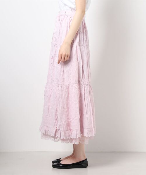 Swankiss(スワンキス)の「SX cotton lace LS/K(スカート・レディース・ホワイト/ブラック/サックスブルー/ピンク・FREE)」の5枚目の写真