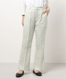 SPINNS | ギンガムチェック フレアパンツ(その他パンツ)