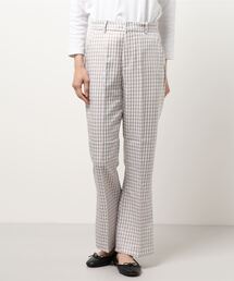 SPINNS | ギンガムチェック フレアパンツ(その他パンツ)