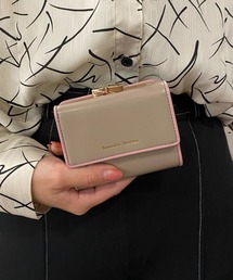 Samantha Thavasa | シンプルバイカラー外口金三つ折り財布(財布)