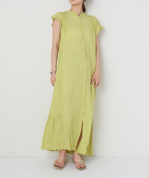 CIAOPANIC（チャオパニック）の「2WAYワッシャーティアードワンピース（ワンピース・レディース・ブラック/ラベンダー/イエロー×グリーン・FREE）」の13枚目の写真