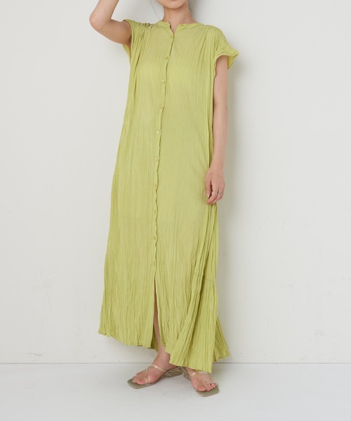 CIAOPANIC（チャオパニック）の「2WAYワッシャーティアードワンピース（ワンピース・レディース・ブラック/ラベンダー/イエロー×グリーン・FREE）」の12枚目の写真