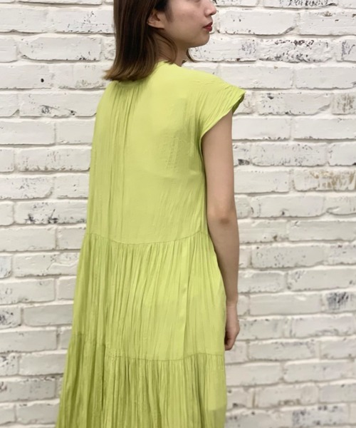 CIAOPANIC（チャオパニック）の「2WAYワッシャーティアードワンピース（ワンピース・レディース・ブラック/ラベンダー/イエロー×グリーン・FREE）」の22枚目の写真