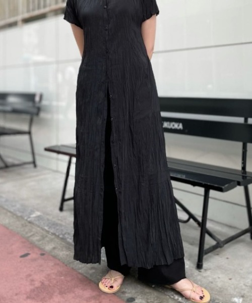 CIAOPANIC（チャオパニック）の「2WAYワッシャーティアードワンピース（ワンピース・レディース・ブラック/ラベンダー/イエロー×グリーン・FREE）」の17枚目の写真