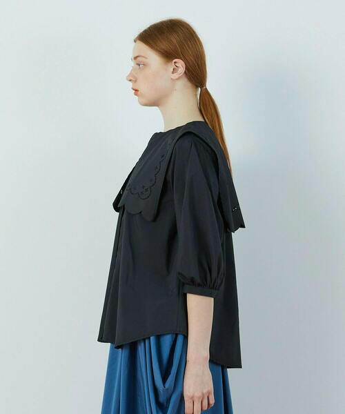 FRAPBOIS（フラボア）の「レイブロー ブラウス（シャツ/ブラウス・レディース・ブラック/カーキ・1）」の3枚目の写真