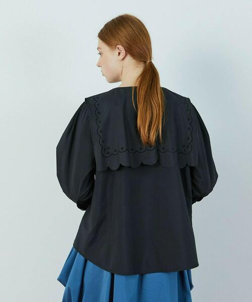 FRAPBOIS（フラボア）の「レイブロー ブラウス（シャツ/ブラウス・レディース・ブラック/カーキ・1）」の4枚目の写真