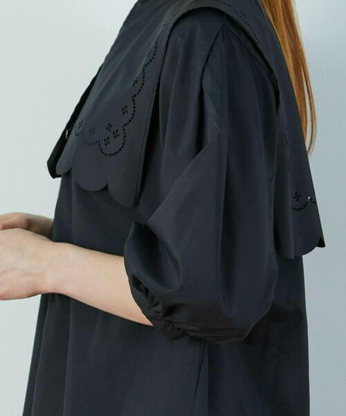 FRAPBOIS（フラボア）の「レイブロー ブラウス（シャツ/ブラウス・レディース・ブラック/カーキ・1）」の6枚目の写真