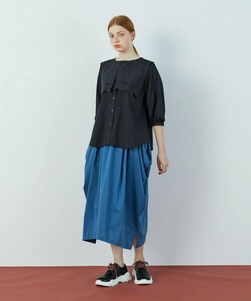 FRAPBOIS（フラボア）の「レイブロー ブラウス（シャツ/ブラウス・レディース・ブラック/カーキ・1）」の9枚目の写真