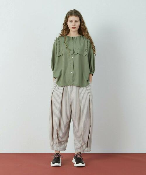 FRAPBOIS（フラボア）の「レイブロー ブラウス（シャツ/ブラウス・レディース・ブラック/カーキ・1）」の12枚目の写真