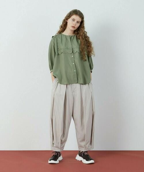 FRAPBOIS（フラボア）の「レイブロー ブラウス（シャツ/ブラウス・レディース・ブラック/カーキ・1）」の15枚目の写真