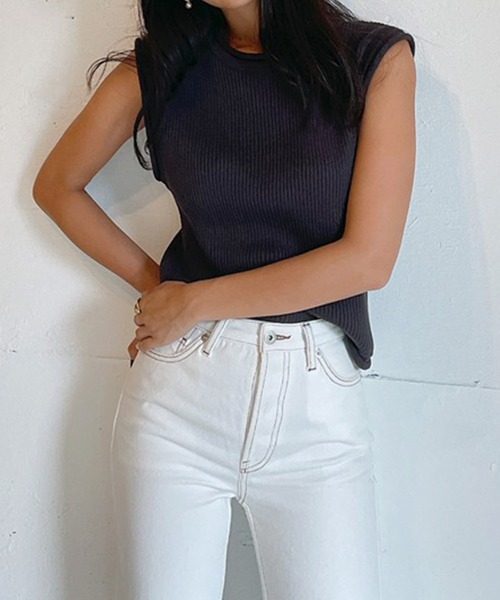 Vicente（ヴィセンテ）の「Roll knit tops（ニット/セーター・レディース・オフホワイト/ネイビー/ブラック・FREE）」の3枚目の写真