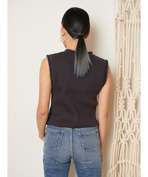 Vicente（ヴィセンテ）の「Roll knit tops（ニット/セーター・レディース・オフホワイト/ネイビー/ブラック・FREE）」の6枚目の写真