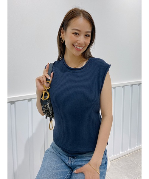 Vicente（ヴィセンテ）の「Roll knit tops（ニット/セーター・レディース・オフホワイト/ネイビー/ブラック・FREE）」の10枚目の写真