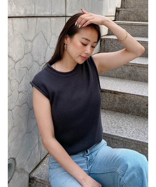 Vicente（ヴィセンテ）の「Roll knit tops（ニット/セーター・レディース・オフホワイト/ネイビー/ブラック・FREE）」の11枚目の写真