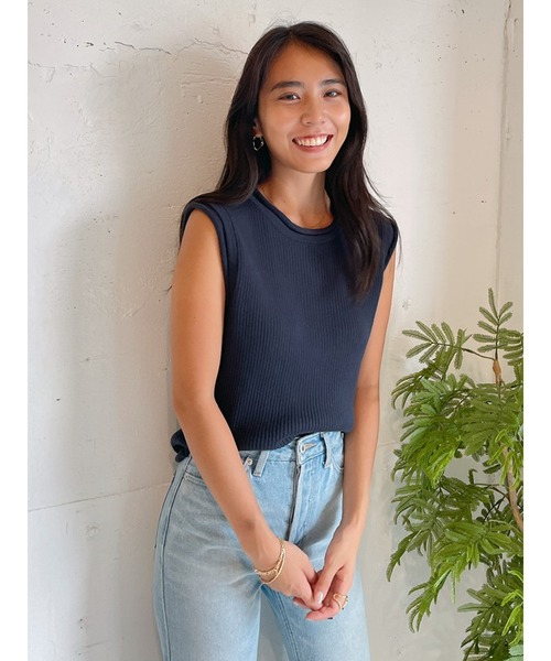 Vicente（ヴィセンテ）の「Roll knit tops（ニット/セーター・レディース・オフホワイト/ネイビー/ブラック・FREE）」の18枚目の写真