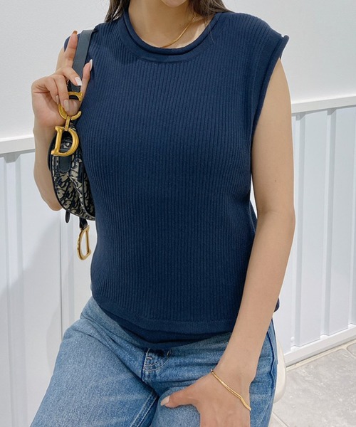 Vicente（ヴィセンテ）の「Roll knit tops（ニット/セーター・レディース・オフホワイト/ネイビー/ブラック・FREE）」の15枚目の写真