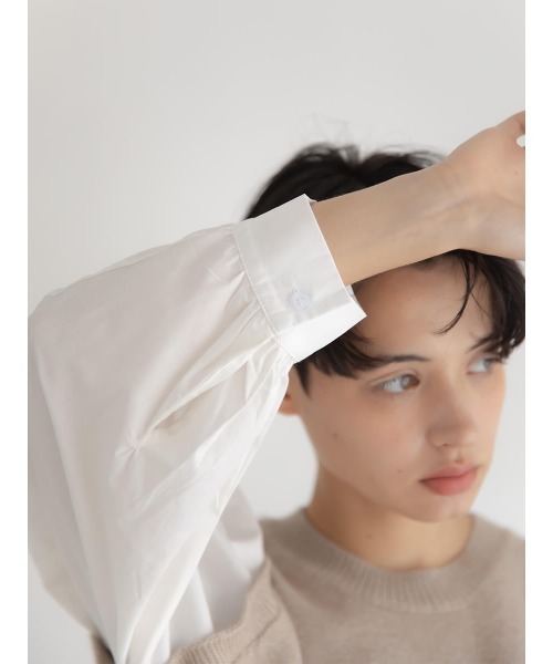 Ayla（アイラ）の「docking shirt sleeve onepiece（ワンピース・レディース・ブラック/ライトベージュ・FREE）」の9枚目の写真