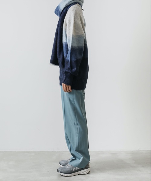 KAZUYUKI KUMAGAI ATTACHMENT（カズユキクマガイアタッチメント）の「MOHAIR WOOL KINT INTARSIA-KINT SWEATER（ニット/セーター・メンズ・ブラック/ブルー・1/3）」の18枚目の写真