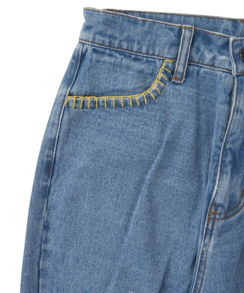 PUNYUS（プニュズ）の「刺繍デニムパンツ（デニムパンツ・レディース・ブルー系その他・3/4/1/2）」の10枚目の写真