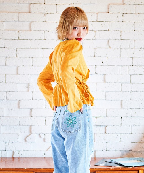 PUNYUS（プニュズ）の「刺繍デニムパンツ（デニムパンツ・レディース・ブルー系その他・3/4/1/2）」の16枚目の写真