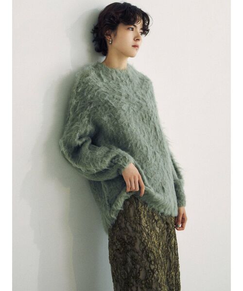 LAGUNAMOON（ラグナムーン）の「シャギーフォルムニットプルオーバー（ニット/セーター・レディース・ライトグレー/パープル/ミント・FREE）」の18枚目の写真