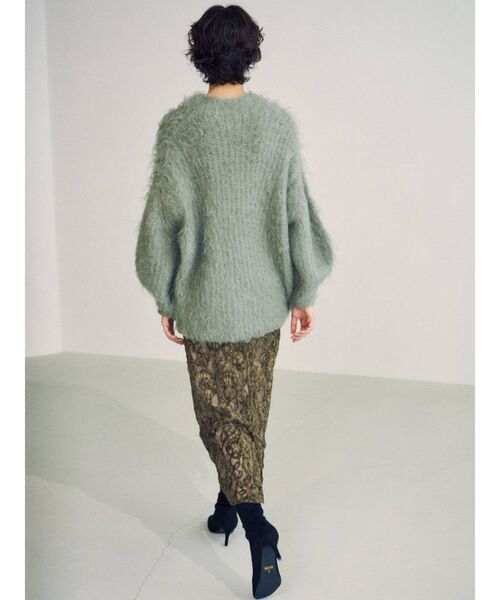 LAGUNAMOON（ラグナムーン）の「シャギーフォルムニットプルオーバー（ニット/セーター・レディース・ライトグレー/パープル/ミント・FREE）」の4枚目の写真