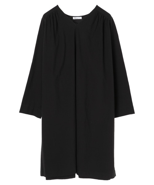 CRAFT STANDARD BOUTIQUE（クラフトスタンダードブティック）の「Vネックギャザーワンピース　＊◇（ワンピース・レディース・テラコッタ/ブラック/モカ/マスタード・FREE）」の6枚目の写真