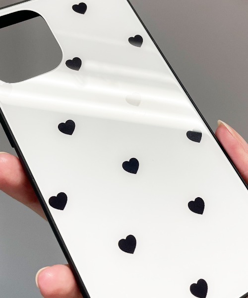 shopnikoniko（ショップニコニコ）の「ストラップ付き ハート柄スマホケース（スマホケース/カバー・レディース・ホワイト/ブラック・A/B/C/D/E/F/G/H/I）」の11枚目の写真