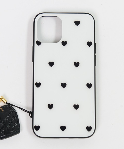 shopnikoniko（ショップニコニコ）の「ストラップ付き ハート柄スマホケース（スマホケース/カバー・レディース・ホワイト/ブラック・A/B/C/D/E/F/G/H/I）」の9枚目の写真