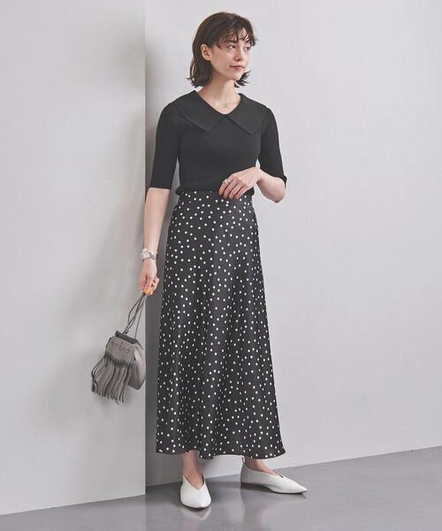 UNITED ARROWS ブラックショートスリーブニット UNITED ARROWS ニット セーター ラメ ショートスリーブ